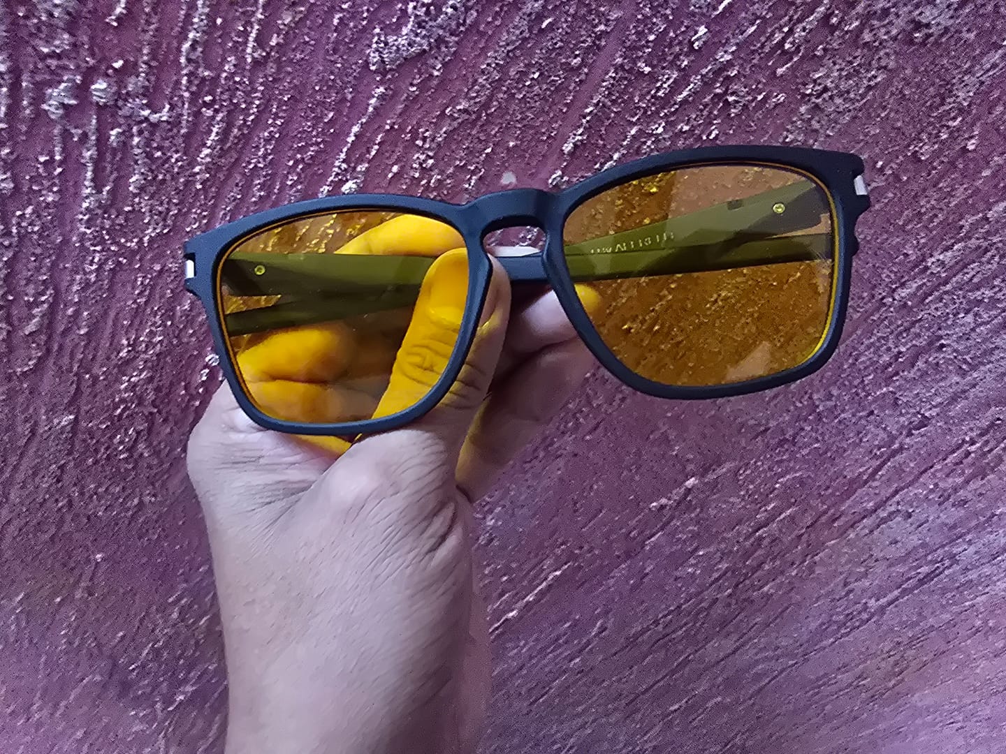 Customer photo review of THE PRODUCER | Solaris Amber Yellow Night Driving Lens UV400 HD  Pro Sunglasses
