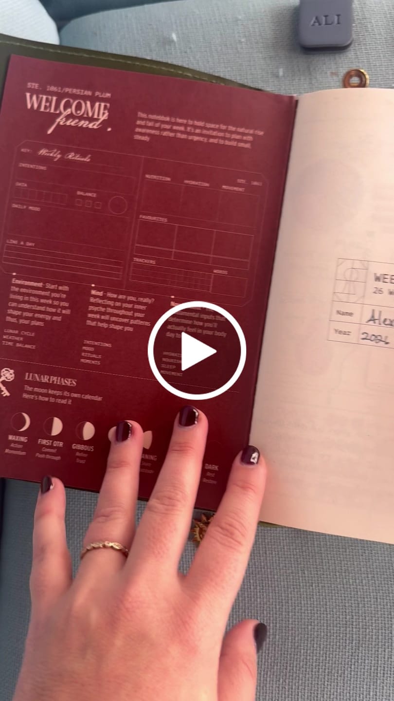 Customer video review of Weekly Rituals
