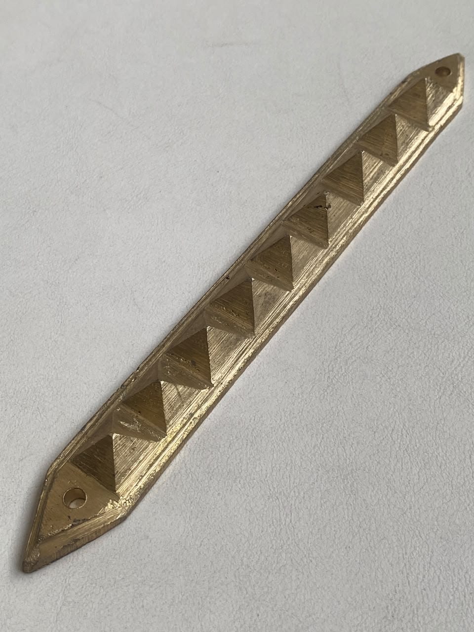 Customer photo review of 9 Pyramid Strips – Vastu Remedy for Door Threshold & Toilet Energy Blocking | Copper/Brass/Lead Door Corrections | 7 inches