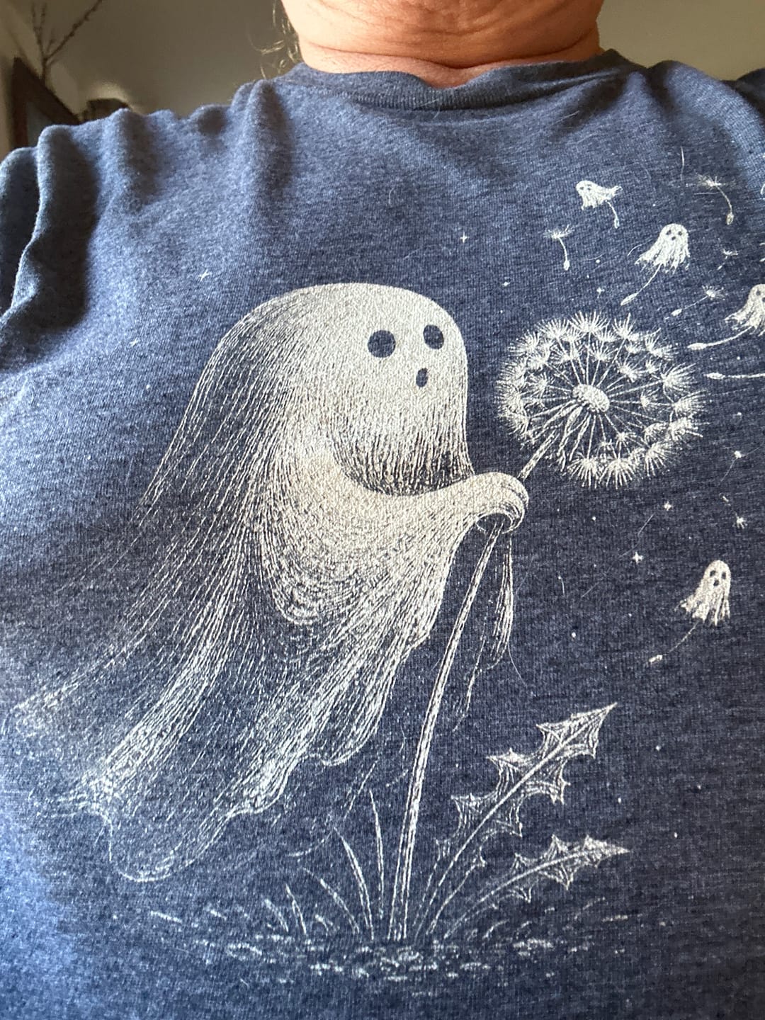 Customer photo review of Ghost Dandelion Wish T-Shirt