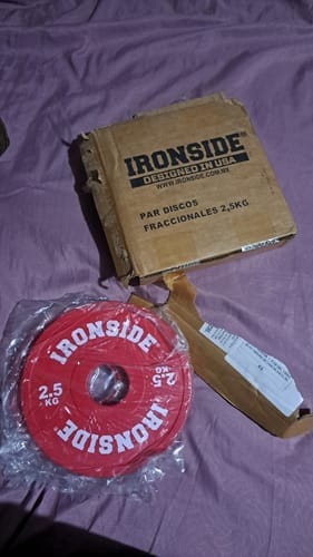 Customer photo review of Discos Fraccionales Olímpicos PU (0.5 a 2.5 KG) IRONSIDE