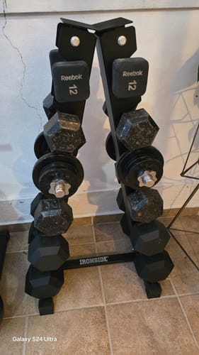 Customer photo review of Rack de Almacenamiento Mancuernas Triangular IRONSIDE