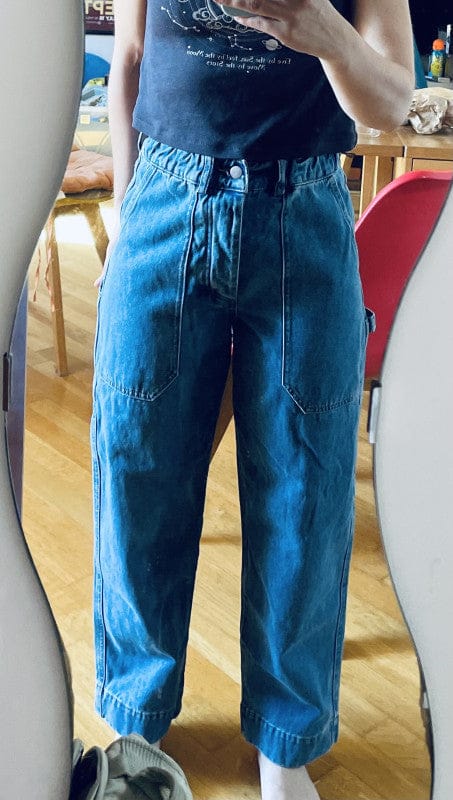Customer photo review of Jeans Apollo in cotone riciclato con elastico in vita - Blu washed