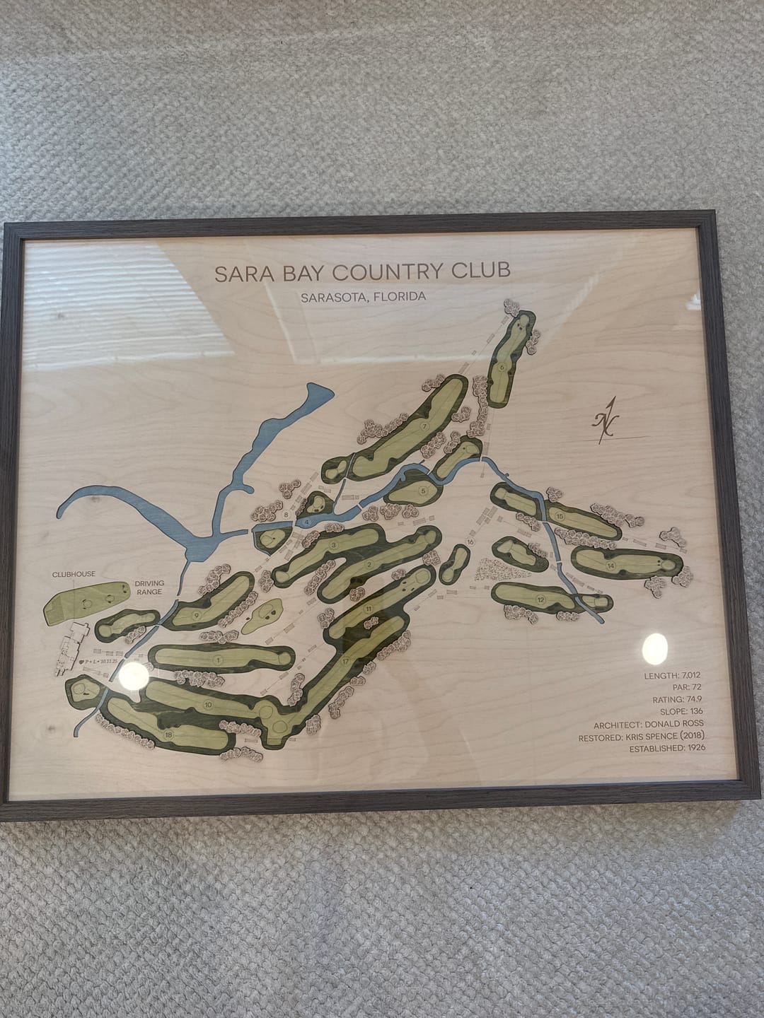 Customer photo review of Custom 3D Multi-Layer Golf Map
