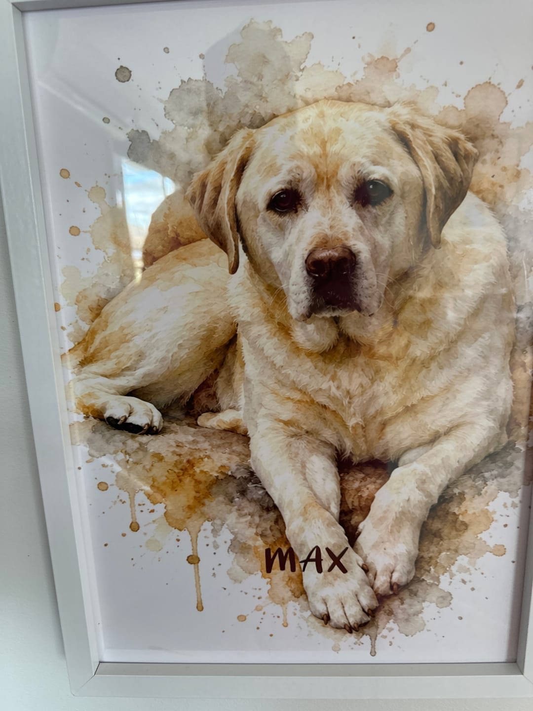 Customer photo review of Personalised Poster - Watercolour Realistic Portrait