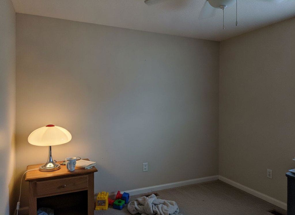 Customer photo review of Chrome Table Lamp, Glass Accents on Metal Base, Plug In