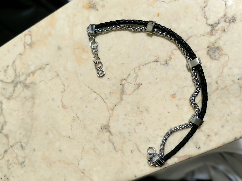 Customer photo review of Forge Leather Bracelet