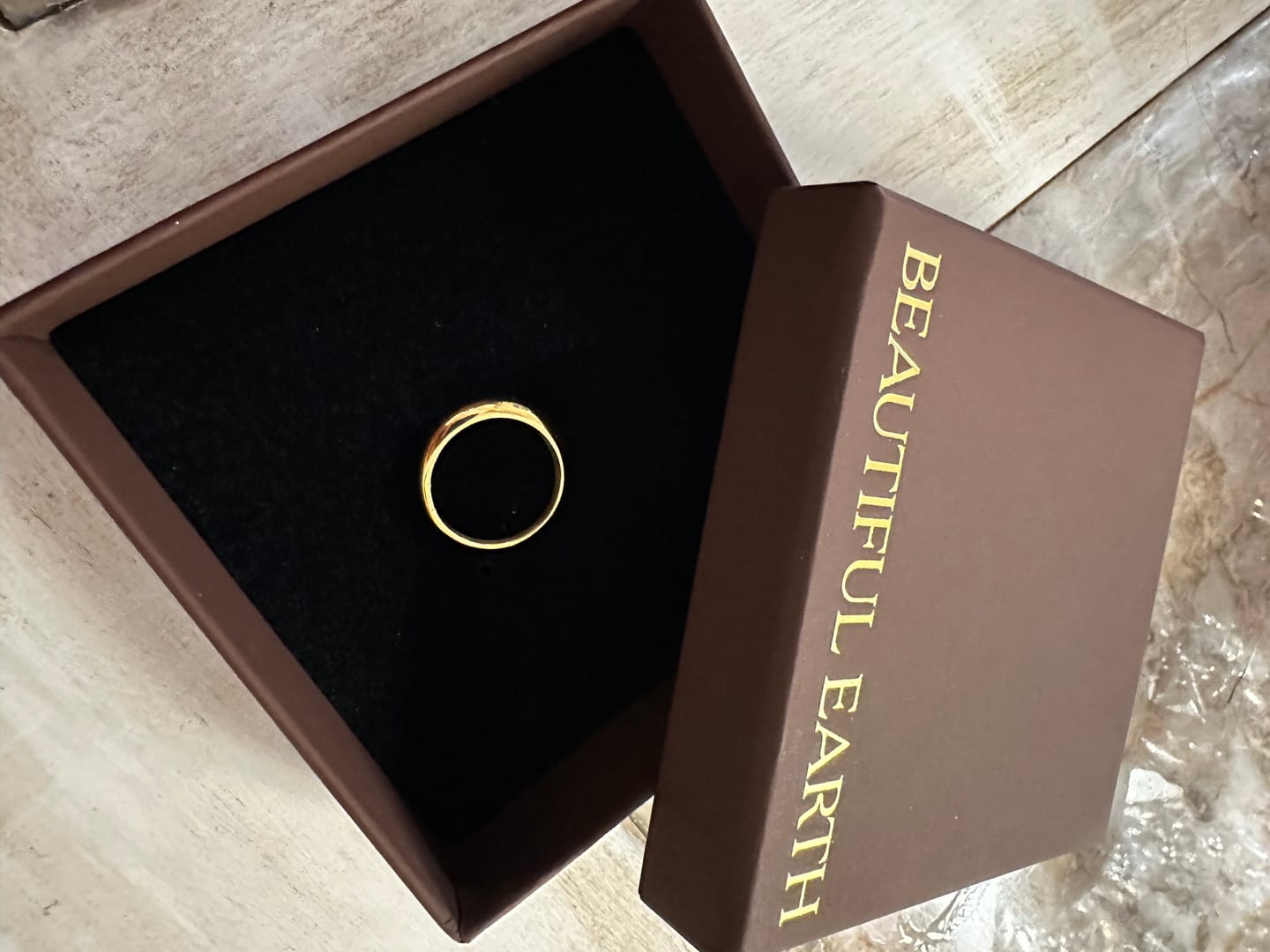 Customer photo review of Lois Gold Band Ring