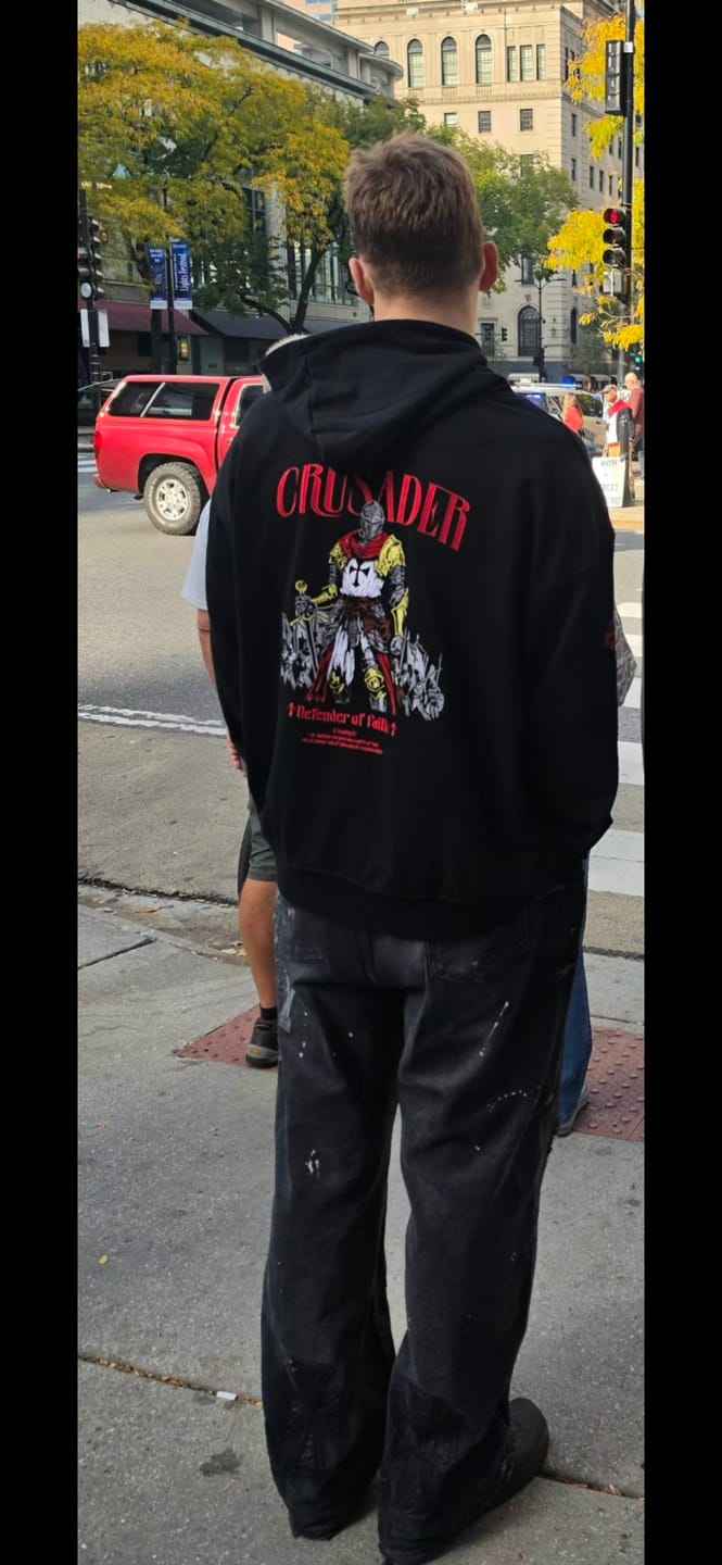 Customer photo review of Soldier Embroidery Hoodie