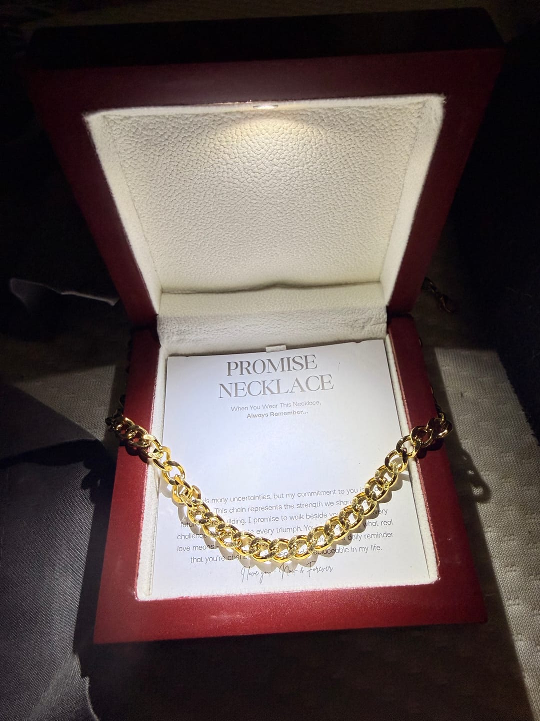 Customer photo review of Promise Necklace for Him