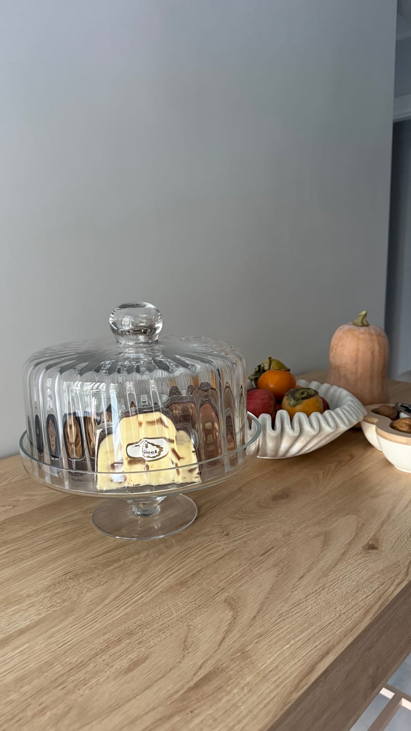 Customer photo review of Alzata Torta in Vetro Trasparente H.26 cm