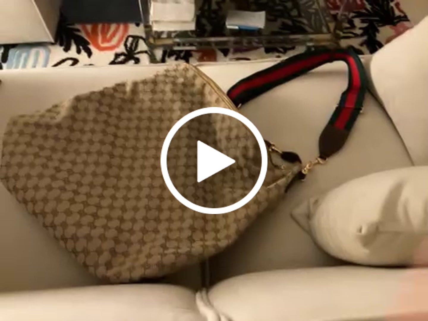 Customer video review of Gucci 2026  Brera Bag Sand And Dark Brown Canvas Leather