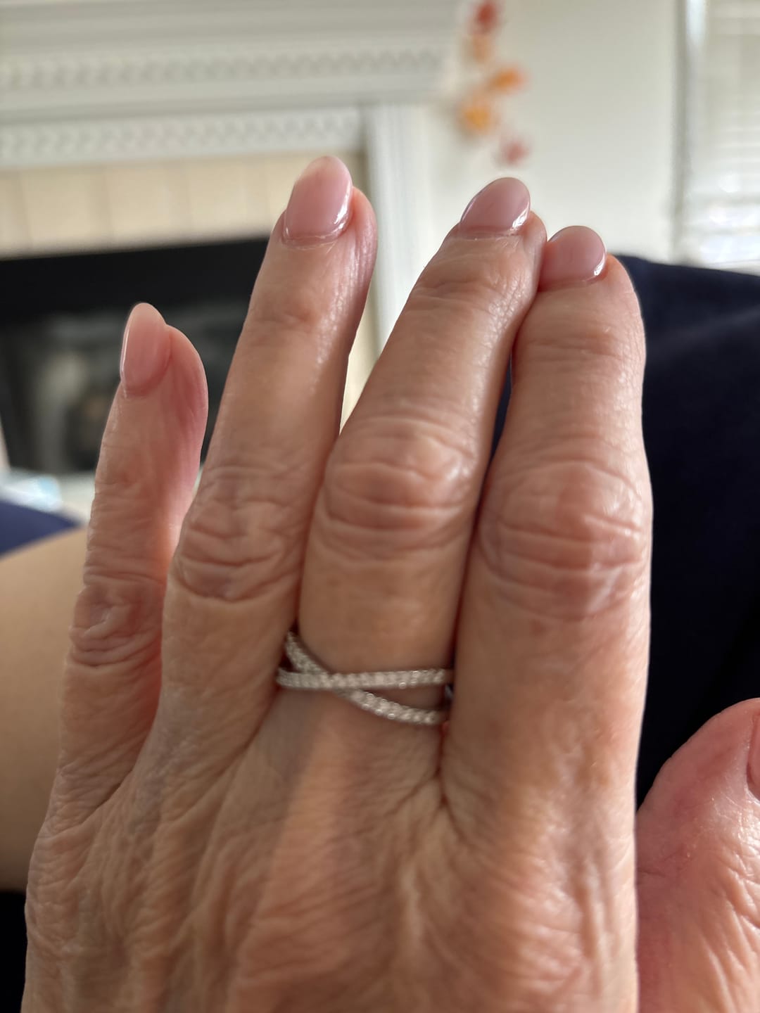 Customer photo review of Moissanite Crisscross Ring