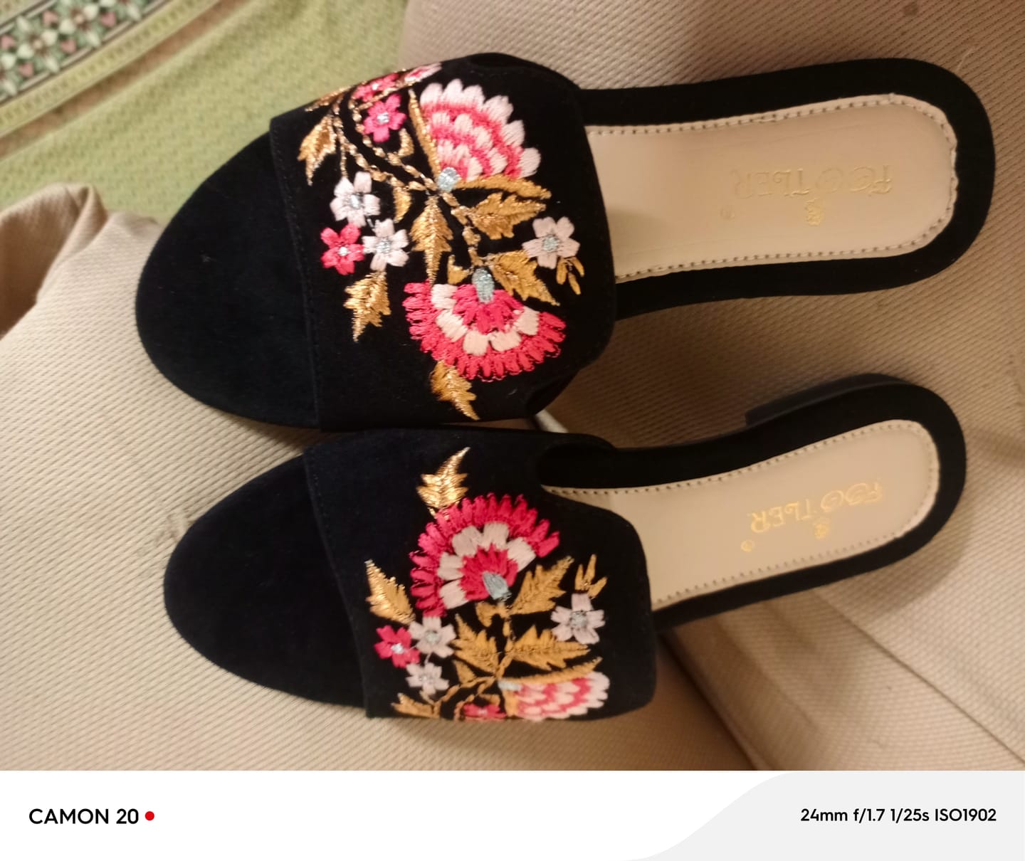 Customer photo review of Embroidered Flats
