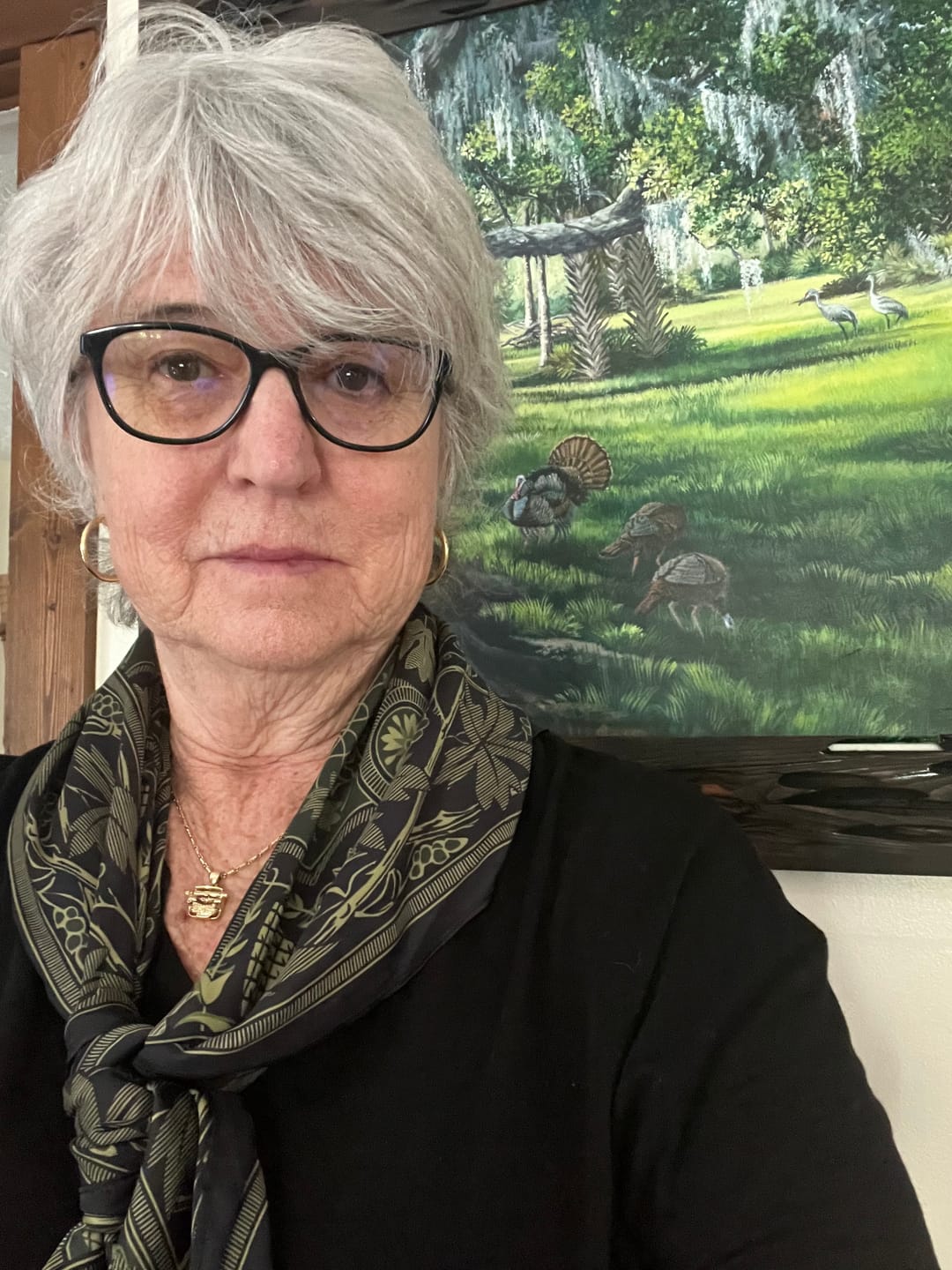 Customer photo review of Shrubbery Silky Scarf
