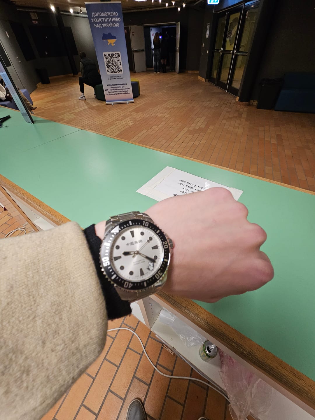 Customer photo review of Ocean Series 100m Waterproof Rolling Panda Diver Watch 44.5mm