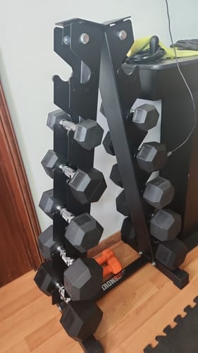 Customer photo review of Rack de Almacenamiento Mancuernas Triangular IRONSIDE