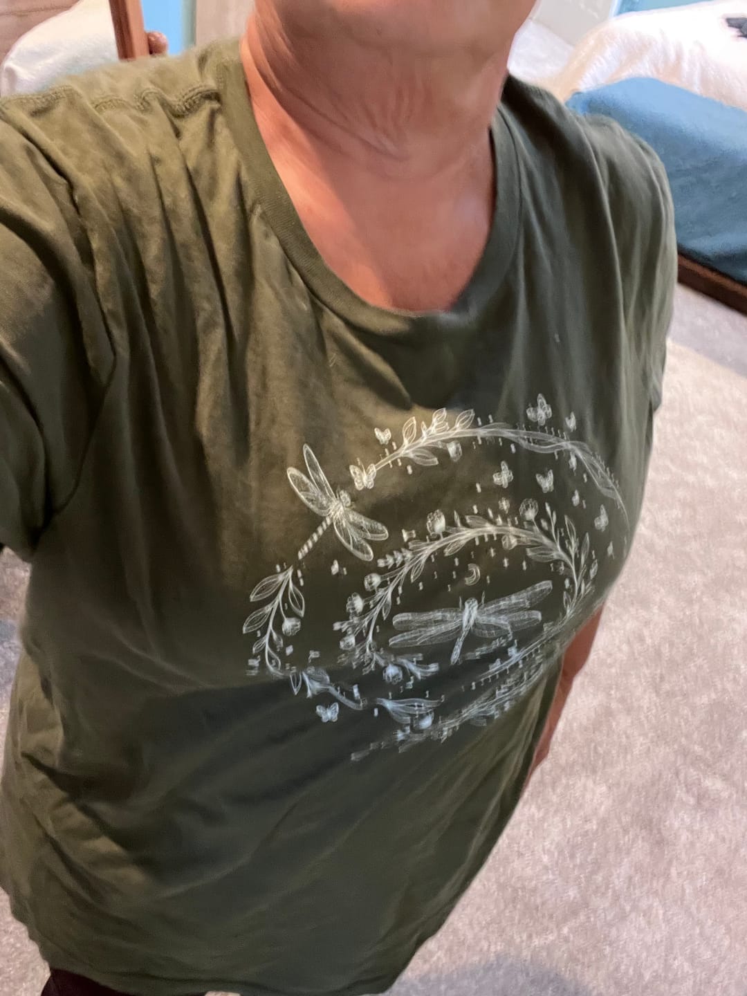 Customer photo review of Dragonfly Spiral Tee