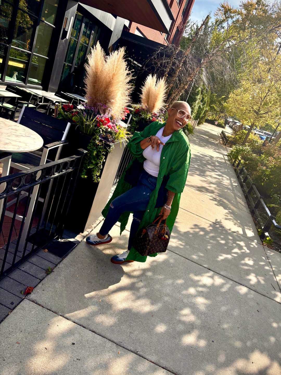 Customer photo review of Green with Envy Maxi Windbreaker 10/20