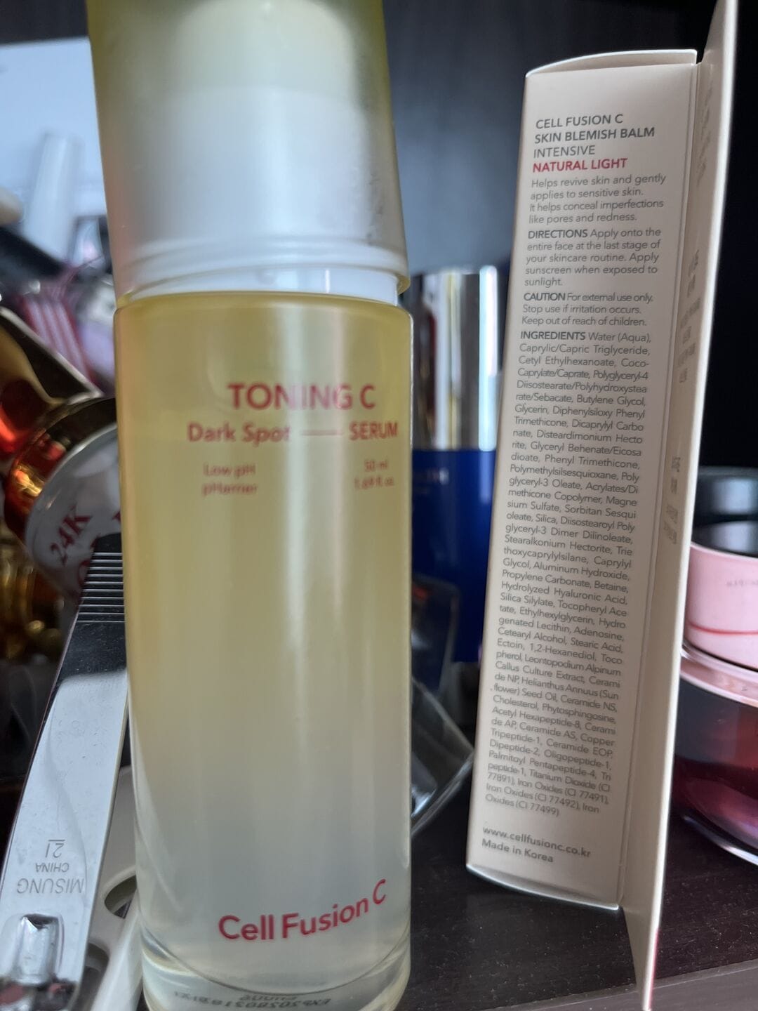Customer photo review of Toning C Dark Spot Serum