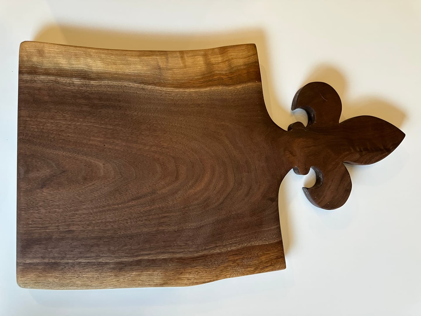 Customer photo review of Fleur-De-Lis Handle Acrylic Router Template