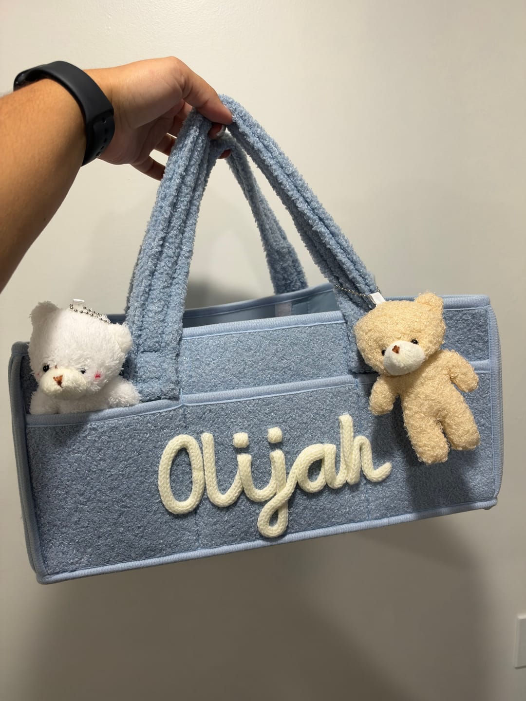 Customer photo review of K&C - Personalized Baby Storage Basket