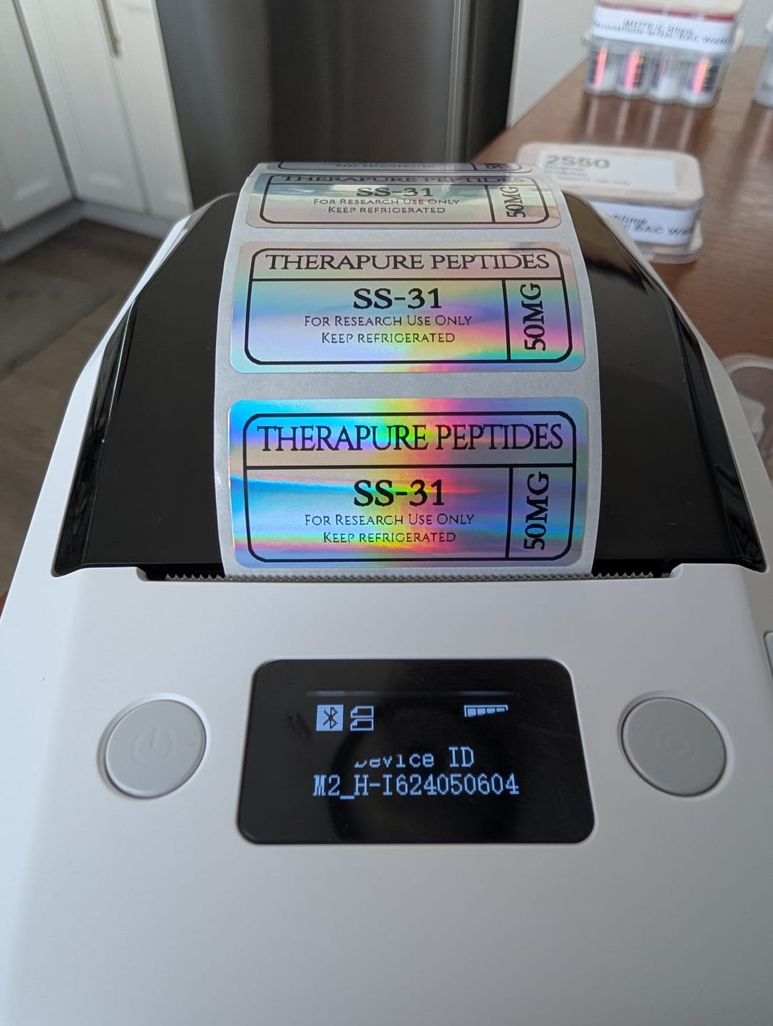 Customer photo review of NIIMBOT M2 2-Inch Label Maker for Vial Bottle Labels, Lab Storage & Sample Organization