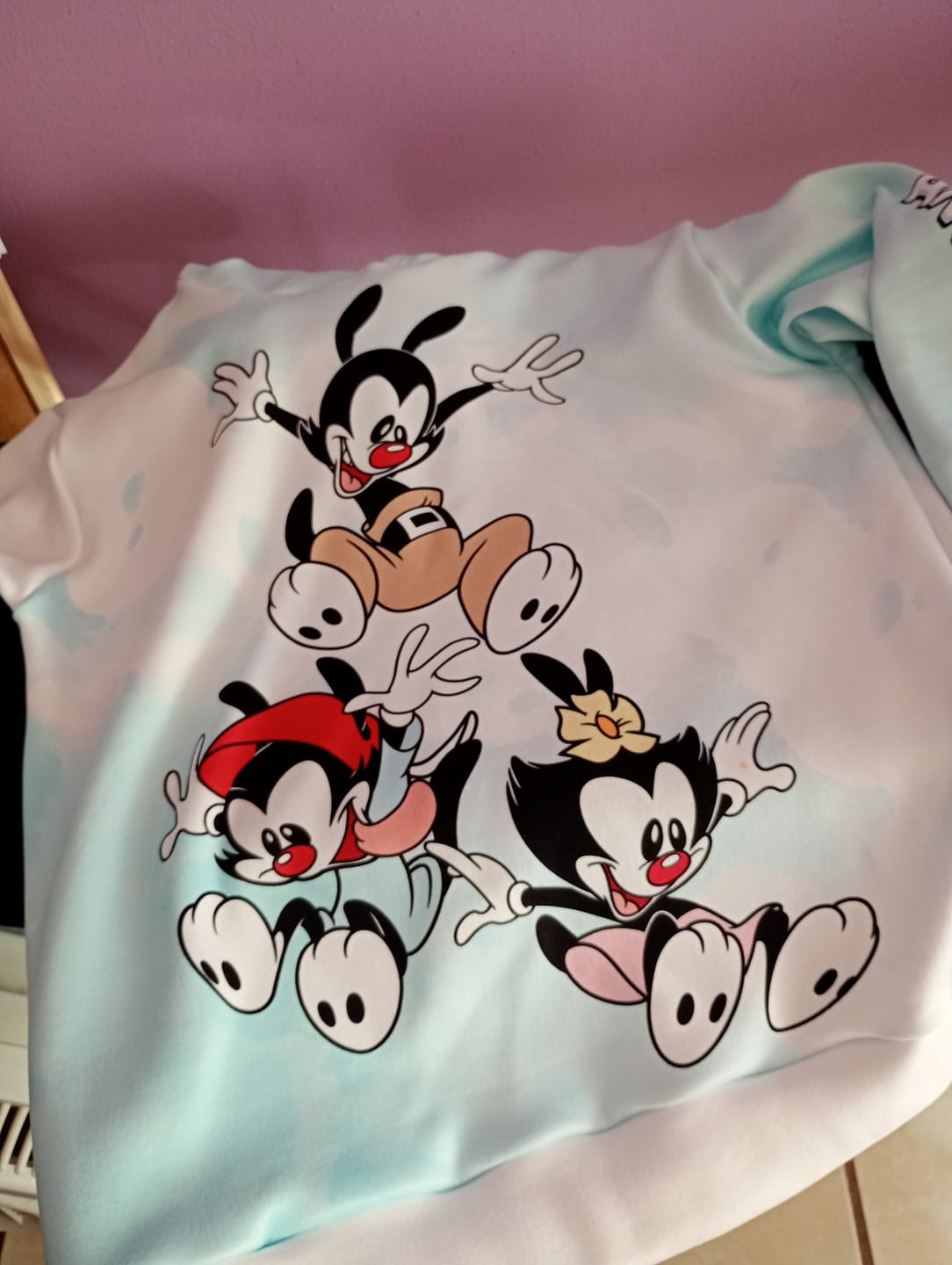Customer photo review of Sudadera Animaniacs Tie Dye