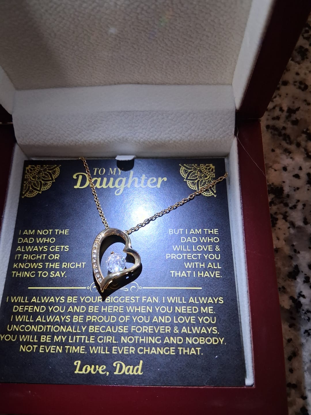 Customer photo review of To My Daughter - Love Dad - Beautiful Gift Set - SS559