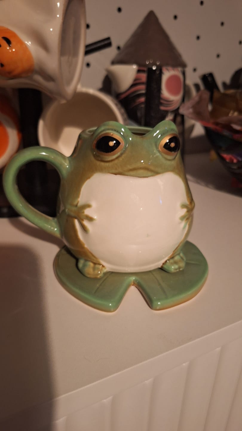 Customer photo review of Frosch-Tasse auf Seerosenblatt