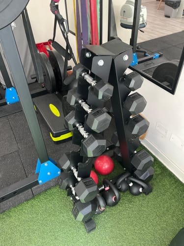 Customer photo review of Rack de Almacenamiento Mancuernas Triangular IRONSIDE