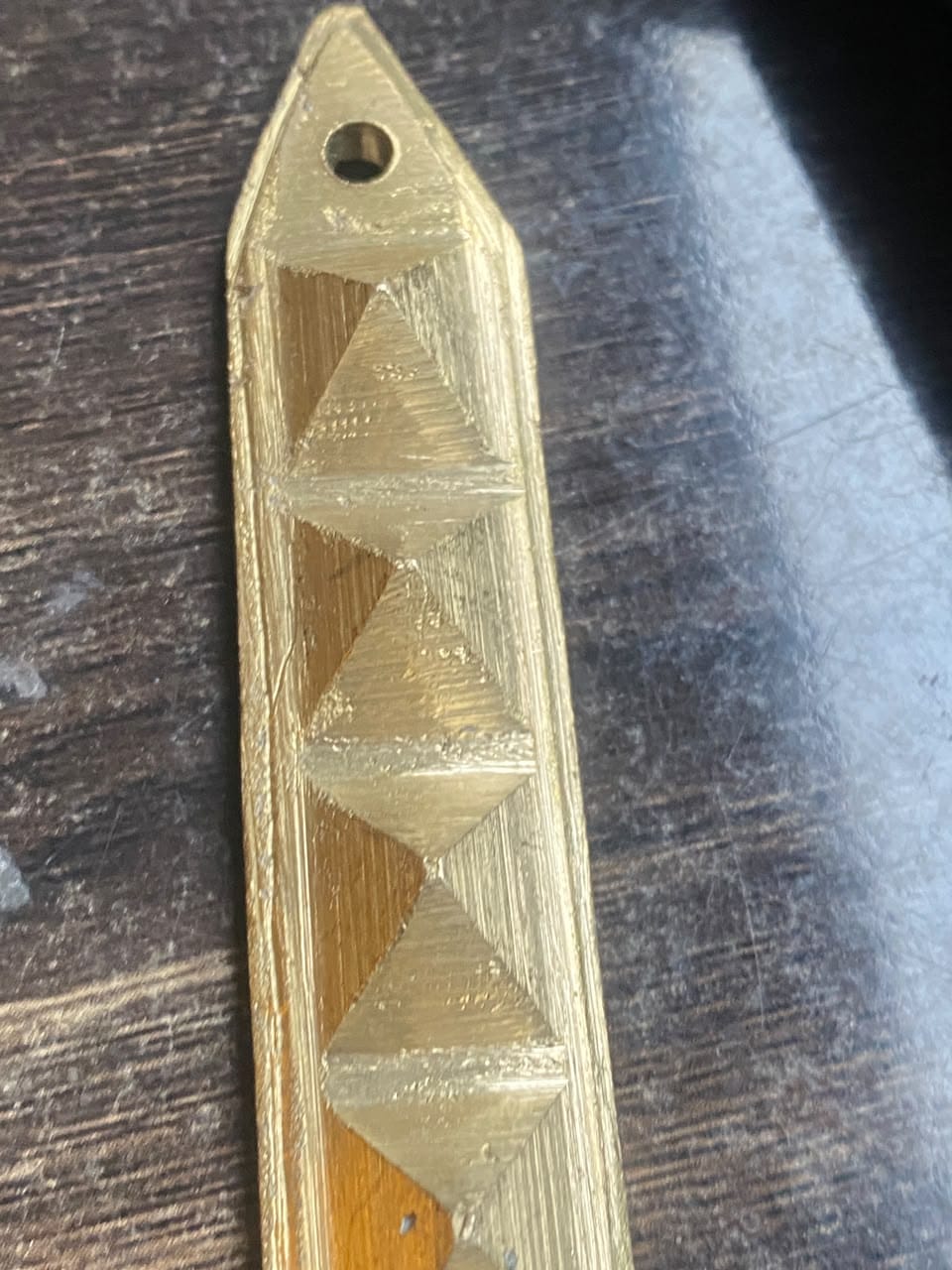 Customer photo review of 9 Pyramid Strips – Vastu Remedy for Door Threshold & Toilet Energy Blocking | Copper/Brass/Lead Door Corrections | 7 inches