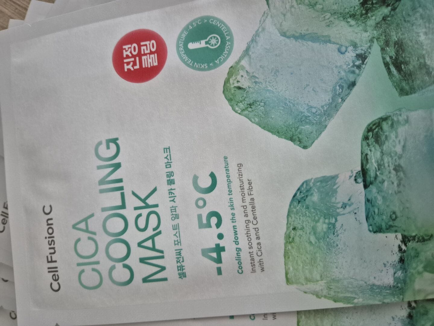 Customer photo review of Cica Cooling Mask (5 sheets)