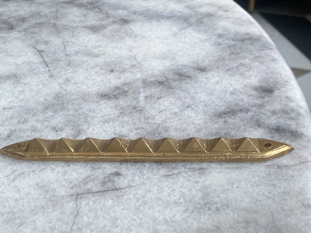 Customer photo review of 9 Pyramid Strips – Vastu Remedy for Door Threshold & Toilet Energy Blocking | Copper/Brass/Lead Door Corrections | 7 inches