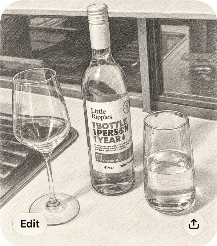 Customer photo review of Zero Sugar Rosé – Vegan Australian Wine | Single Bottle