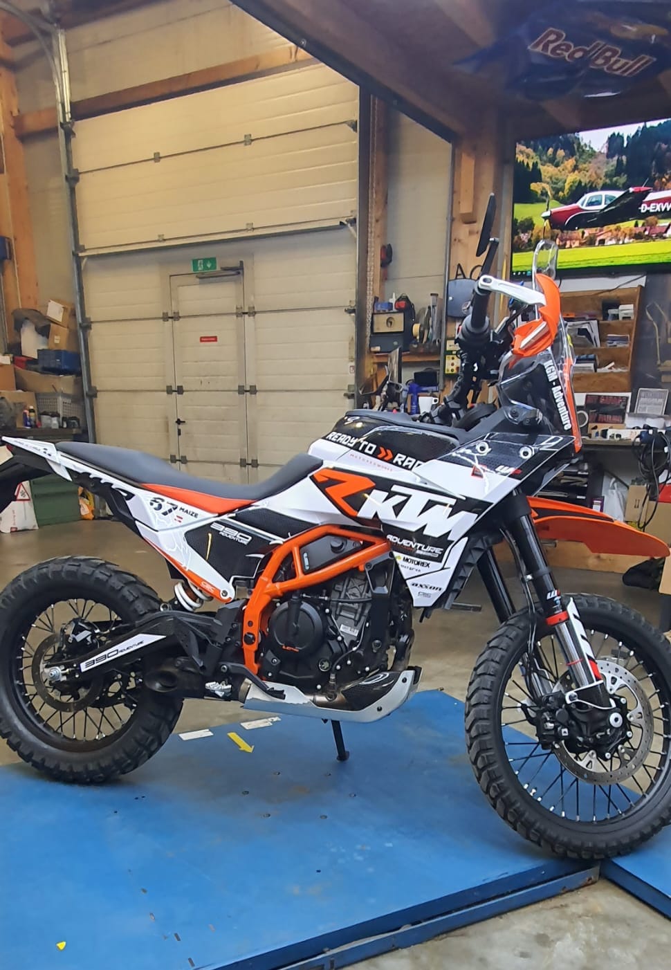 Customer photo review of KTM 390 Adventure R / X GRAPHICS - "RR-Tech" (White)