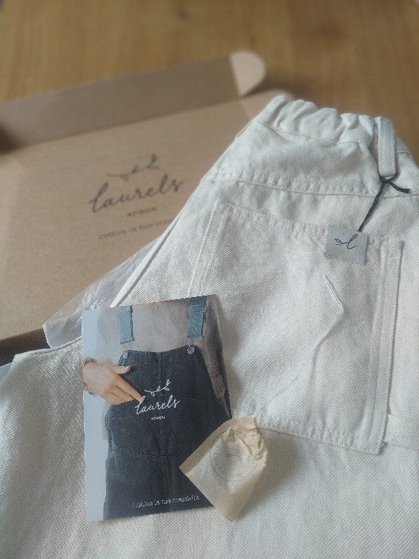 Customer photo review of Pantaloni Apollo in denim di canapa con elastico in vita - bianco Panna