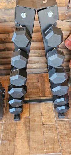 Customer photo review of Pack IRONSIDE Mancuernas Hexagonales (KG) + Rack de Almacenamiento