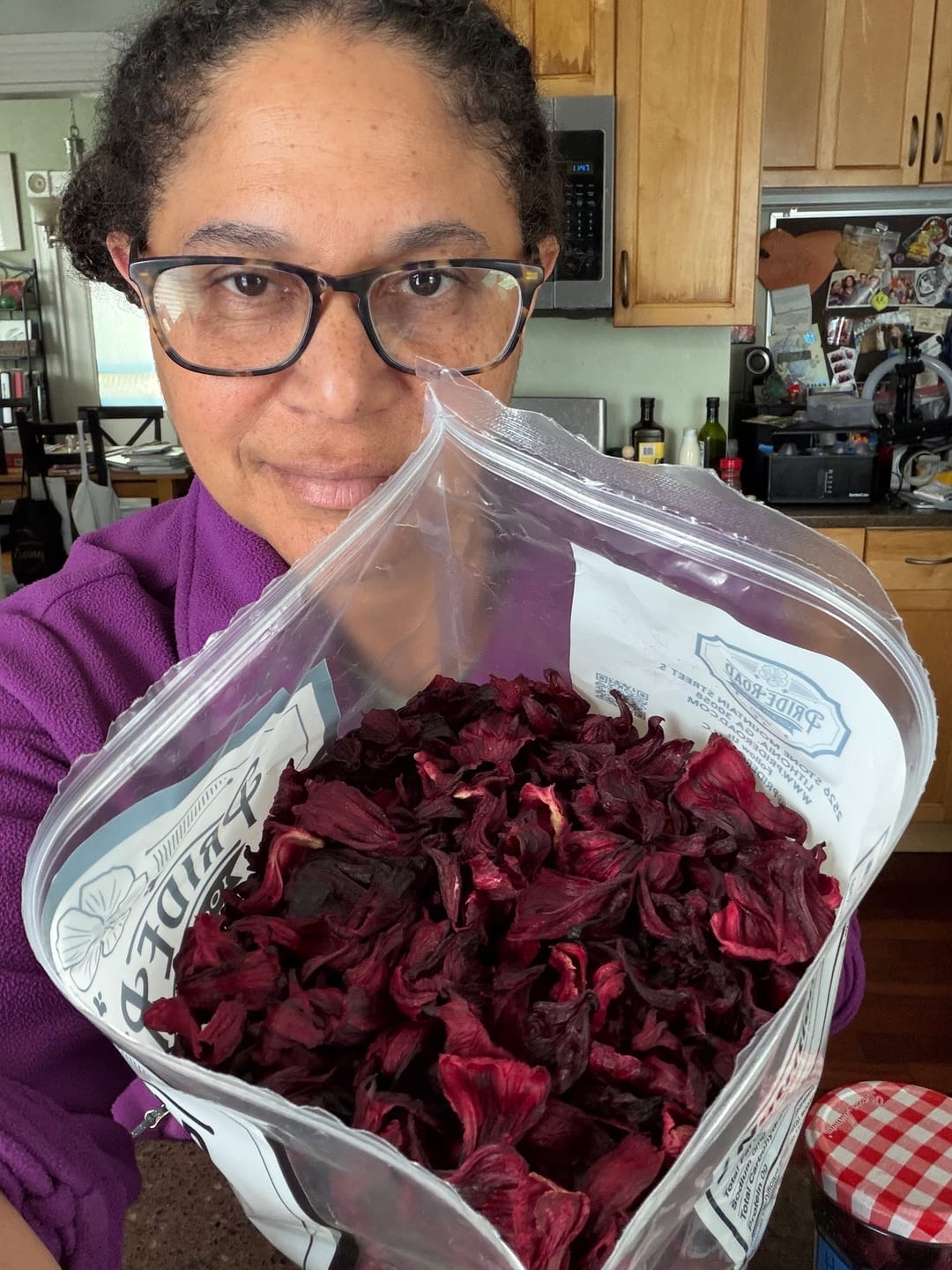 Customer photo review of Premium Dried Hibiscus 16oz (Roselle) – USA Grown