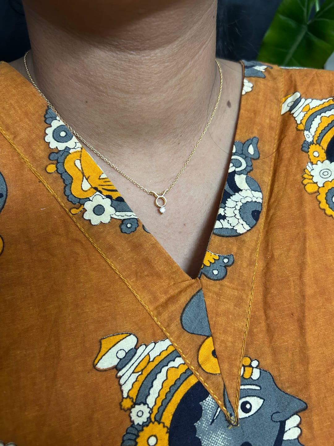 Customer photo review of Silver Taurus Zodiac Pendant