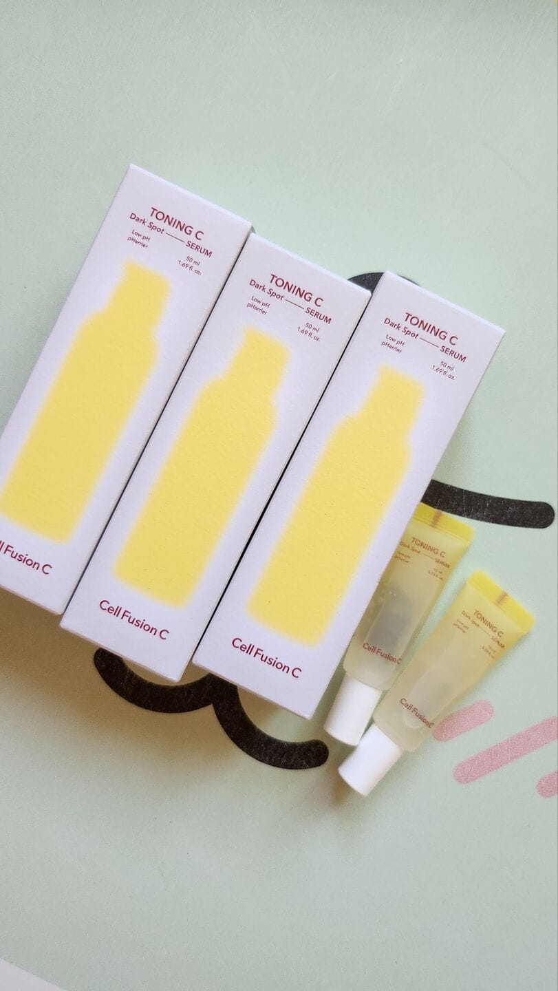 Customer photo review of Toning C Dark Spot Serum