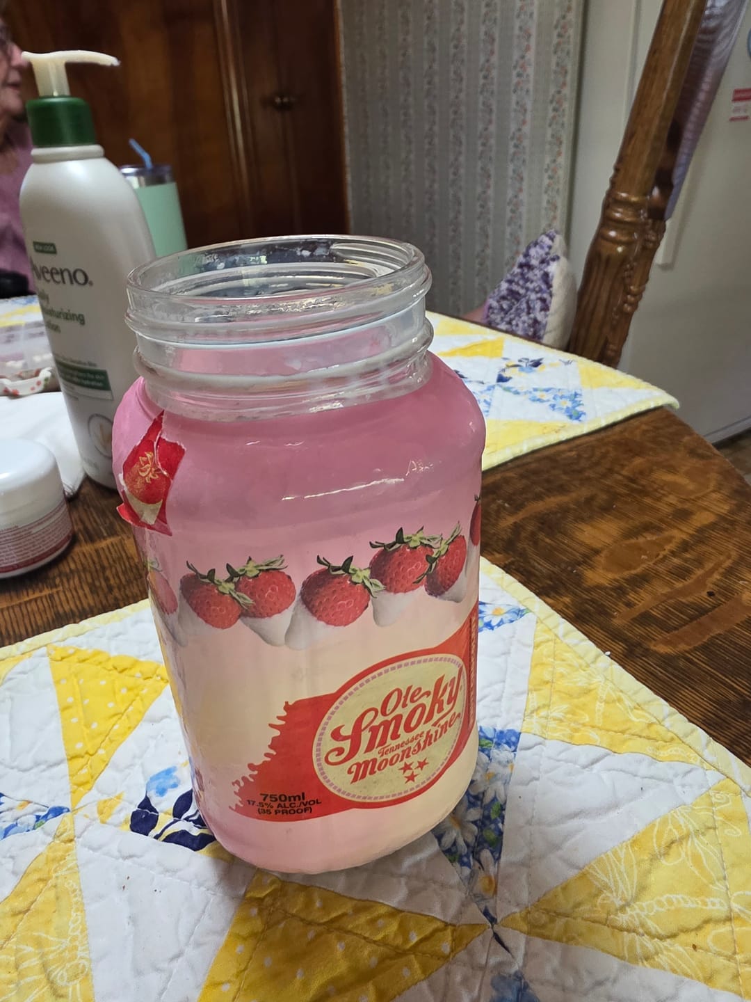 Customer photo review of Ole Smoky Strawberry Cream Moonshine 70 Proof