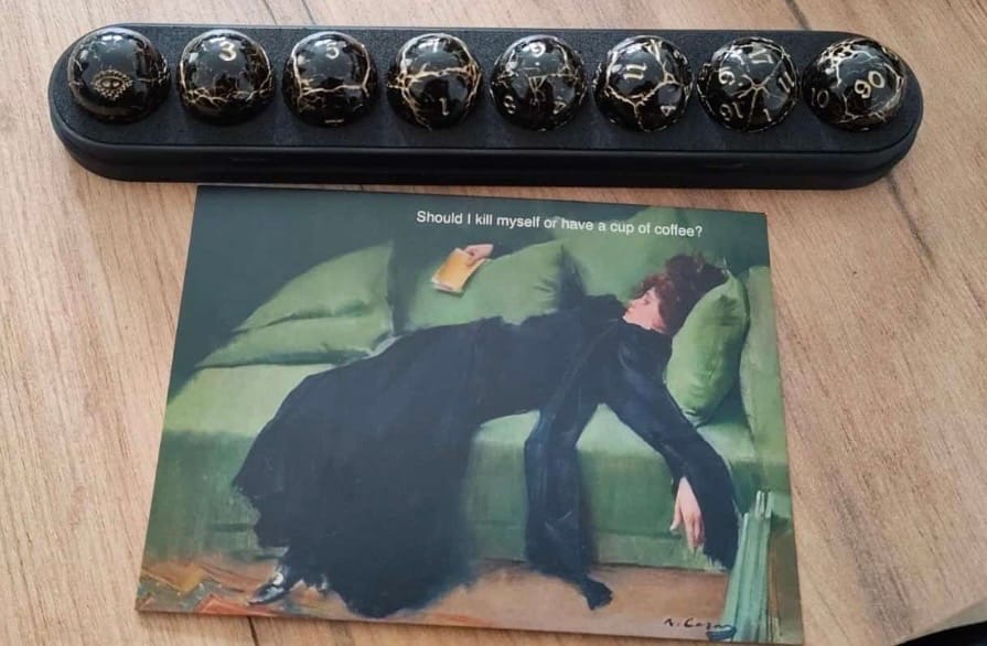 Customer photo review of Orbidice Royal Nox – Black & Gold Edition (Kugelwürfel-Set)