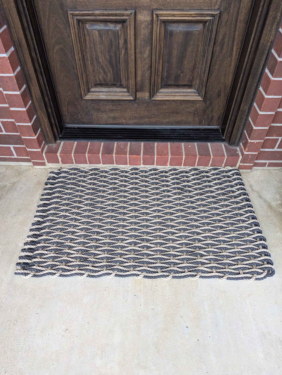 Customer photo review of Sand + Charcoal Doormat