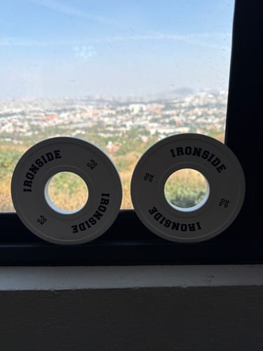 Customer photo review of Discos Fraccionales Olímpicos PU (0.5 a 2.5 KG) IRONSIDE