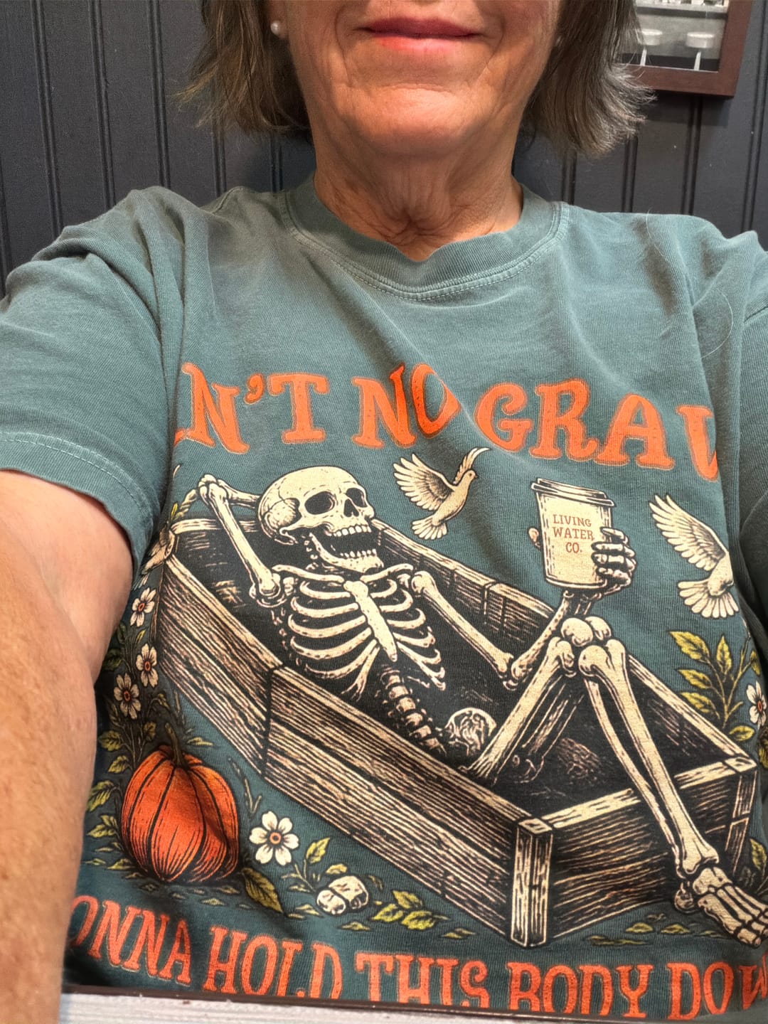 Customer photo review of Grave Defeated T-Shirt