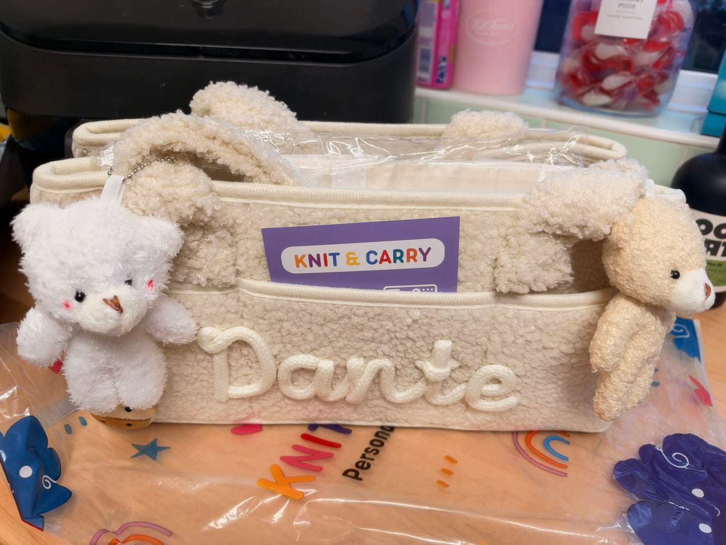 Customer photo review of K&C - Personalized Baby Storage Basket