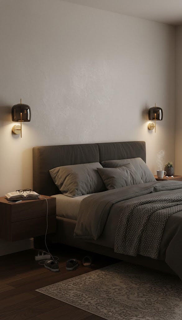 Customer photo review of Waisted Glass Shade Wall Light, Metal Frame, Wall Sconce