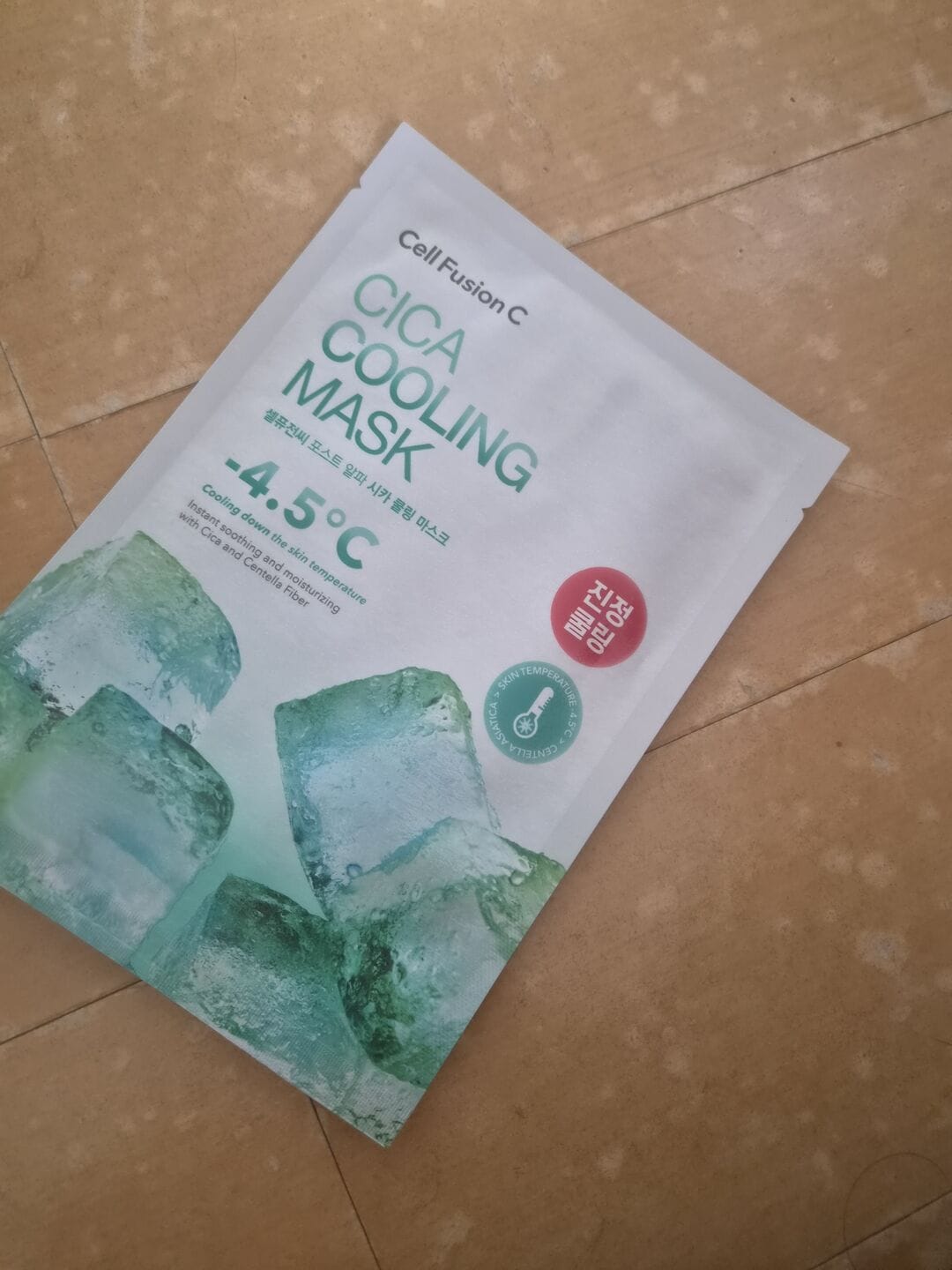 Customer photo review of Cica Cooling Mask (5 sheets)