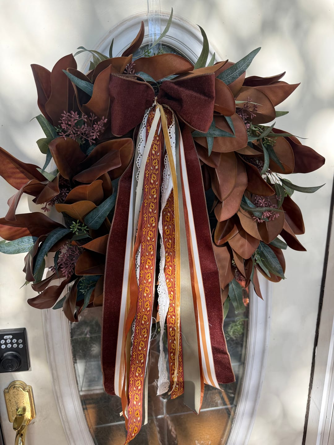 Customer photo review of Golden Harvest Wreath Ribbon